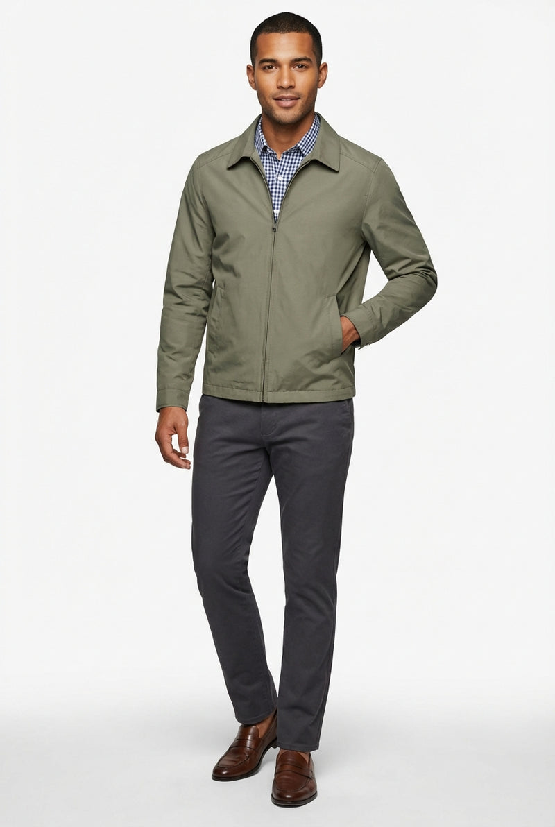 Lightweight Casual Jacket-jackets > casual jackets-Laventaire-Olive Green-S-Laventaire