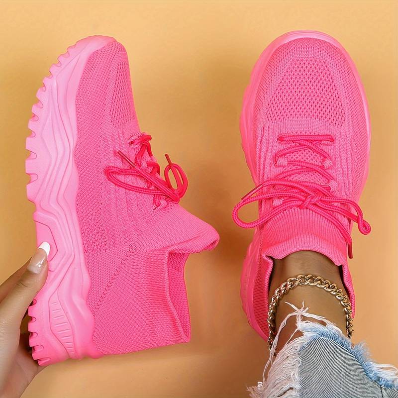 Lightweight Casual Sneakers-footwear > sneakers-Laventaire-Pink-35-Laventaire