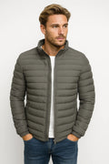 Lightweight Quilted Jacket-outerwear > jackets > quilted jacket-Laventaire-Olive Green-S-Laventaire