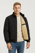 Lined Bomber Jacket-outerwear > bomber jacket-Laventaire-Black-S-Laventaire