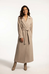 Long Beige Coat-coats > long coat-Laventaire-Beige-S-Laventaire