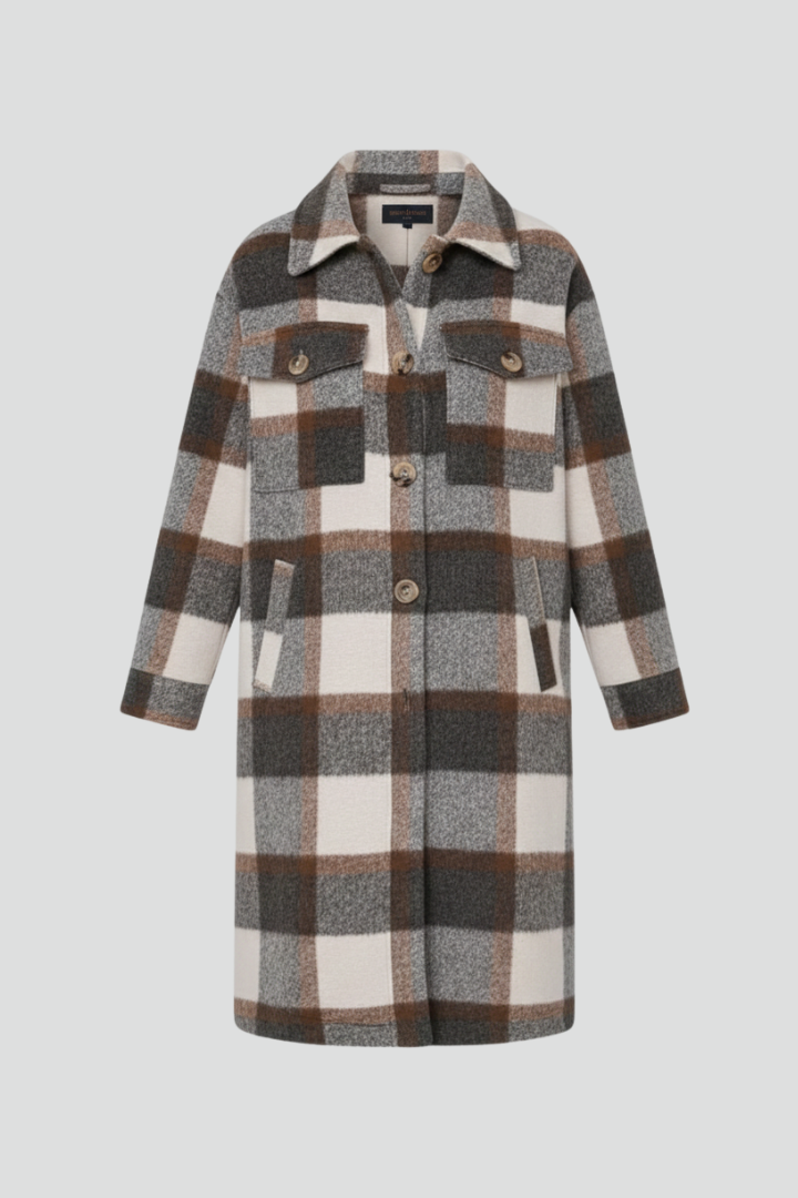 Long Buttoned Coat-coats > long coat-Laventaire-Laventaire