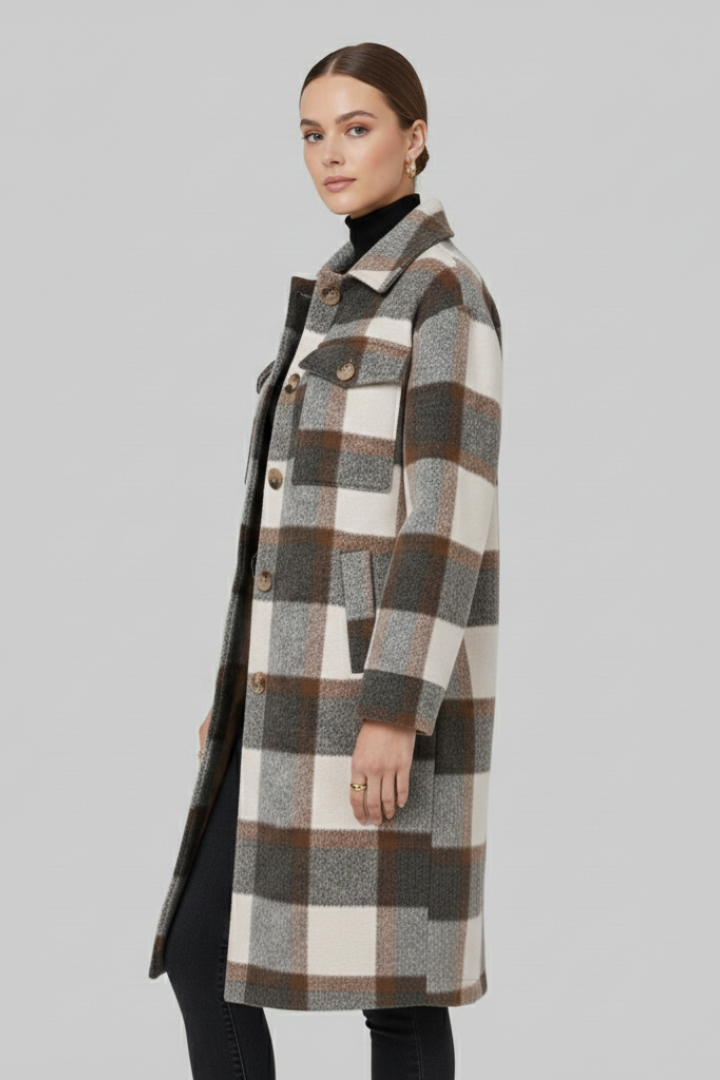 Long Buttoned Coat-coats > long coat-Laventaire-Laventaire