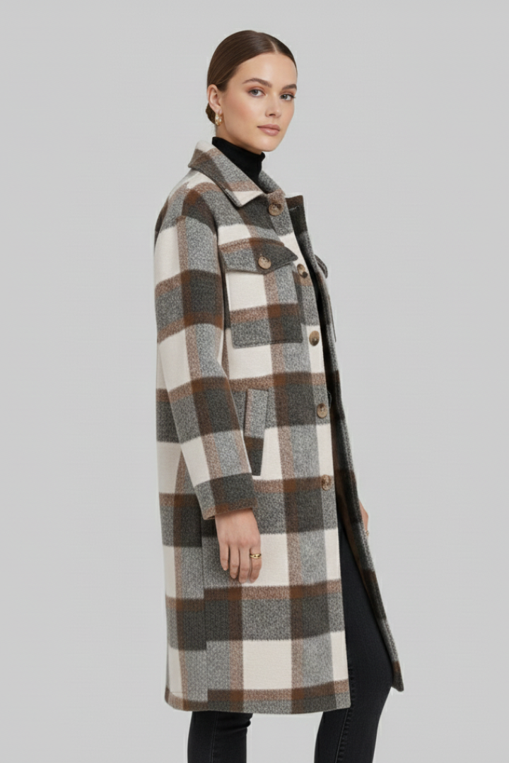 Long Buttoned Coat-coats > long coat-Laventaire-Laventaire