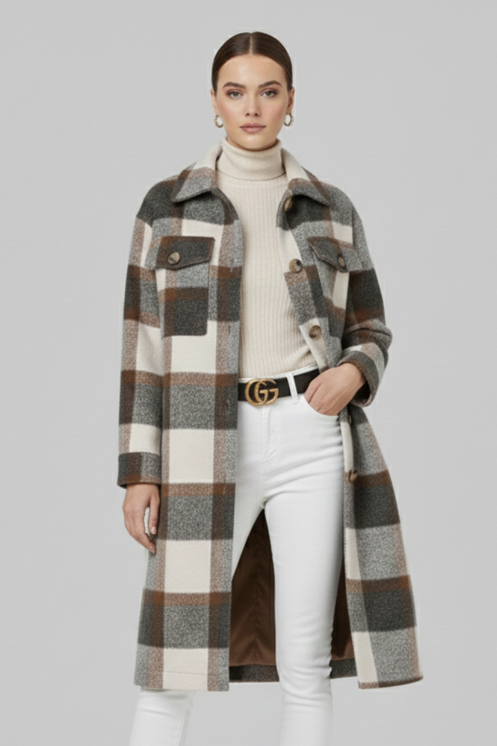 Long Buttoned Coat-coats > long coat-Laventaire-White-S-Laventaire