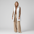 Long Padded Sleeveless Vest-outerwear > vest-Laventaire-White-M-Laventaire