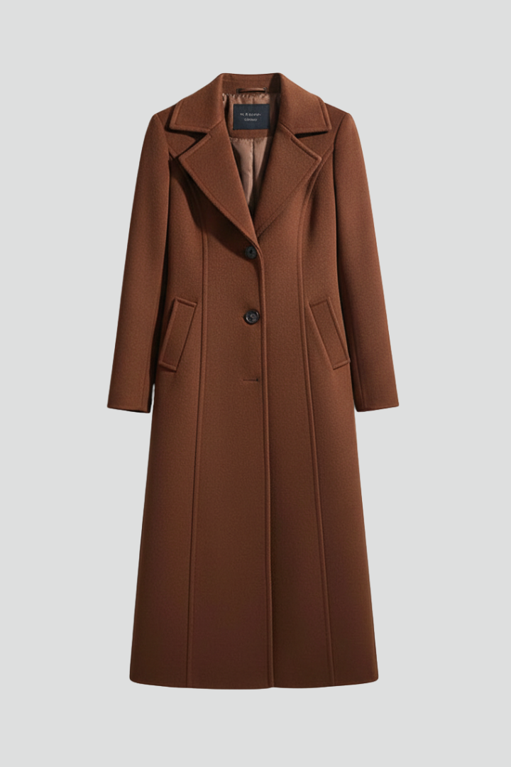 Long Shawl Collar Coat-coats > long coats-Laventaire-Laventaire
