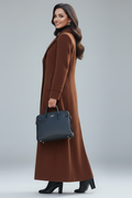 Long Shawl Collar Coat-coats > long coats-Laventaire-Laventaire