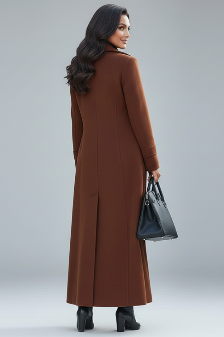Long Shawl Collar Coat-coats > long coats-Laventaire-Laventaire