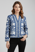 Long Sleeve Blouse Top-tops > blouses-Laventaire-Laventaire
