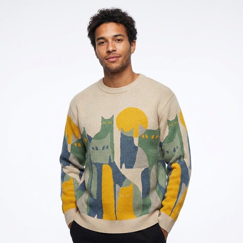 Long Sleeve Everyday Sweater-sweaters > long sleeve sweater-Laventaire-Beige-M-Laventaire