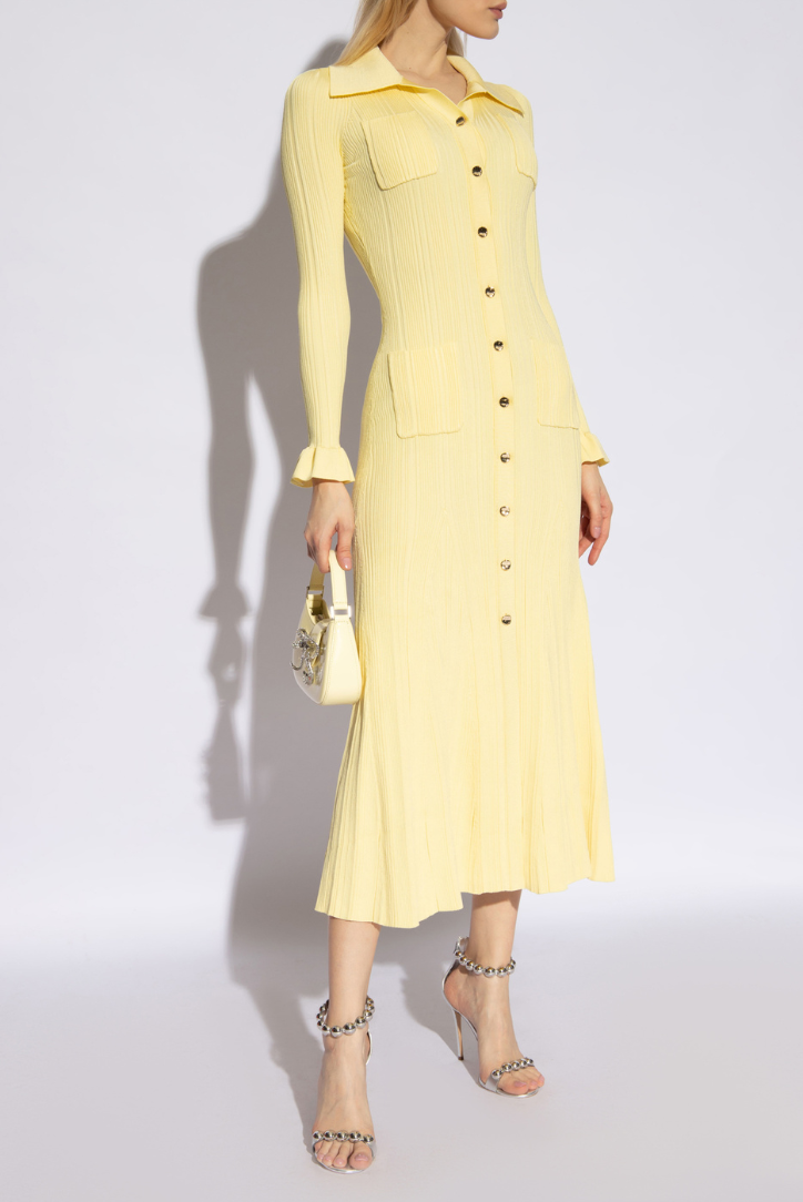 Long Sleeve Flared Maxi Dress-dresses > maxi dress-Laventaire-Laventaire