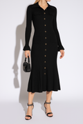 Long Sleeve Flared Maxi Dress-dresses > maxi dress-Laventaire-Laventaire