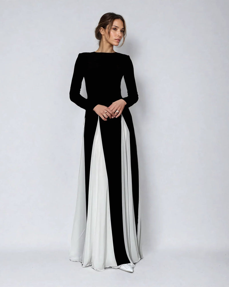 Long Sleeve Maxi Gown-dresses > gown dress-Laventaire-Laventaire