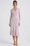 Long Sleeve Midi Dress-dresses > midi dress-Laventaire-Laventaire
