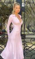 Long Sleeve Midi Dress-dresses > midi dress-Laventaire-Laventaire