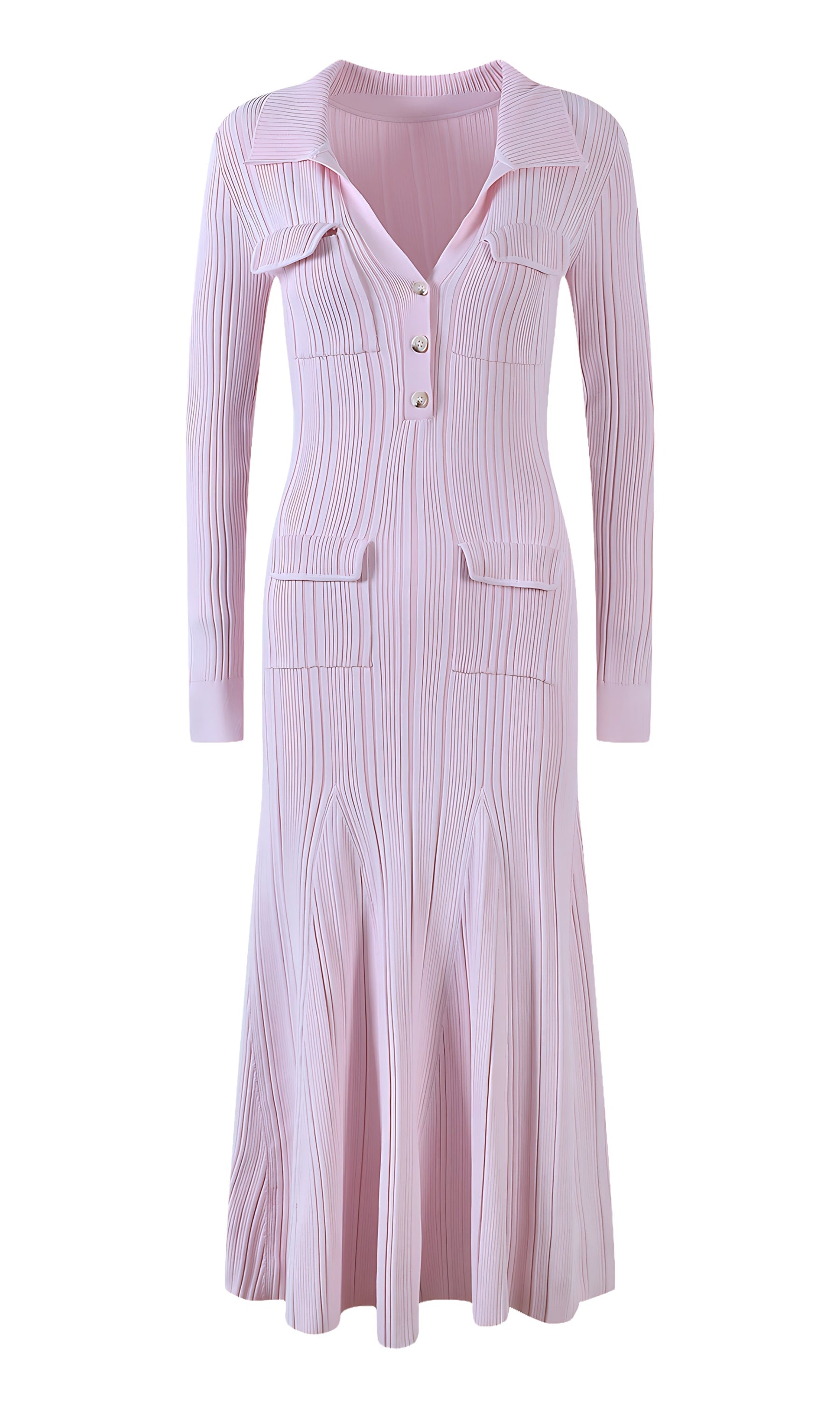 Long Sleeve Midi Dress-dresses > midi dress-Laventaire-Laventaire
