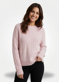Long Sleeve Relaxed Fit Sweater-sweaters > relaxed fit sweater-Laventaire-Baby Pink-S-Laventaire