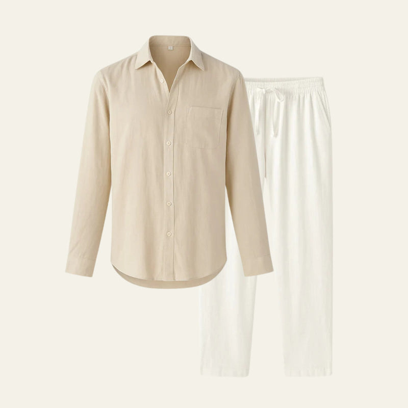 Long Sleeve Shirt Pants Set-sets > shirt pants set-Laventaire-Laventaire
