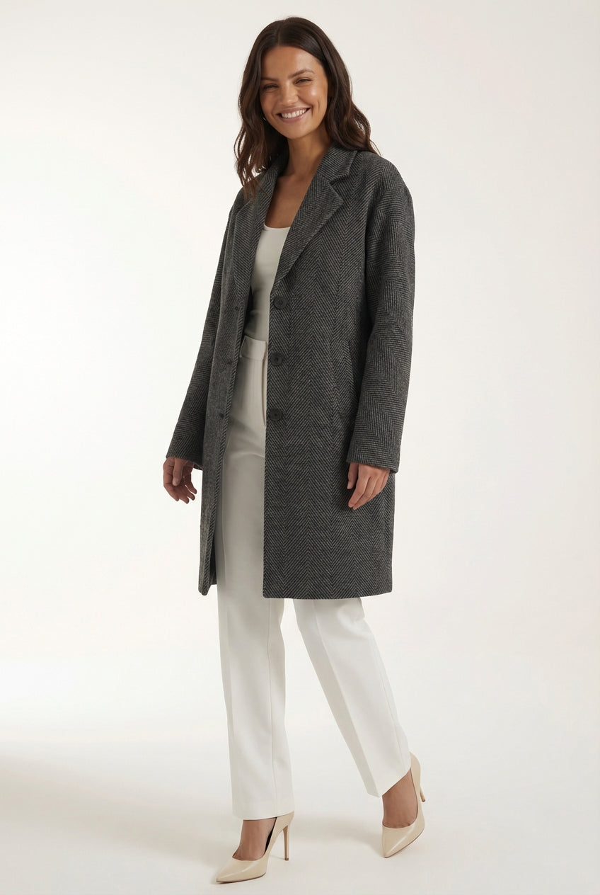 Long Sleeve Trench Coat-outerwear > trench coat-Laventaire-Laventaire