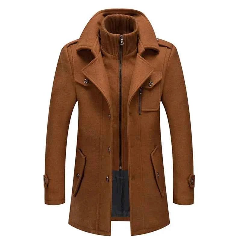 Long Tailored Coat-outerwear > long coat-Laventaire-Brown-S-Laventaire