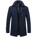 Long Tailored Coat-outerwear > long coat-Laventaire-Navy Blue-S-Laventaire