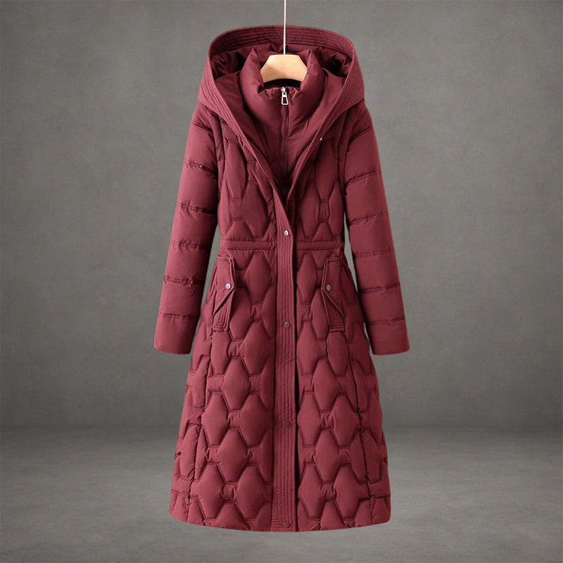 Longline Hooded Down Coat-coats > down coats > longline down coats-Laventaire-Laventaire