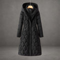 Longline Hooded Down Coat-coats > down coats > longline down coats-Laventaire-Black-S-Laventaire