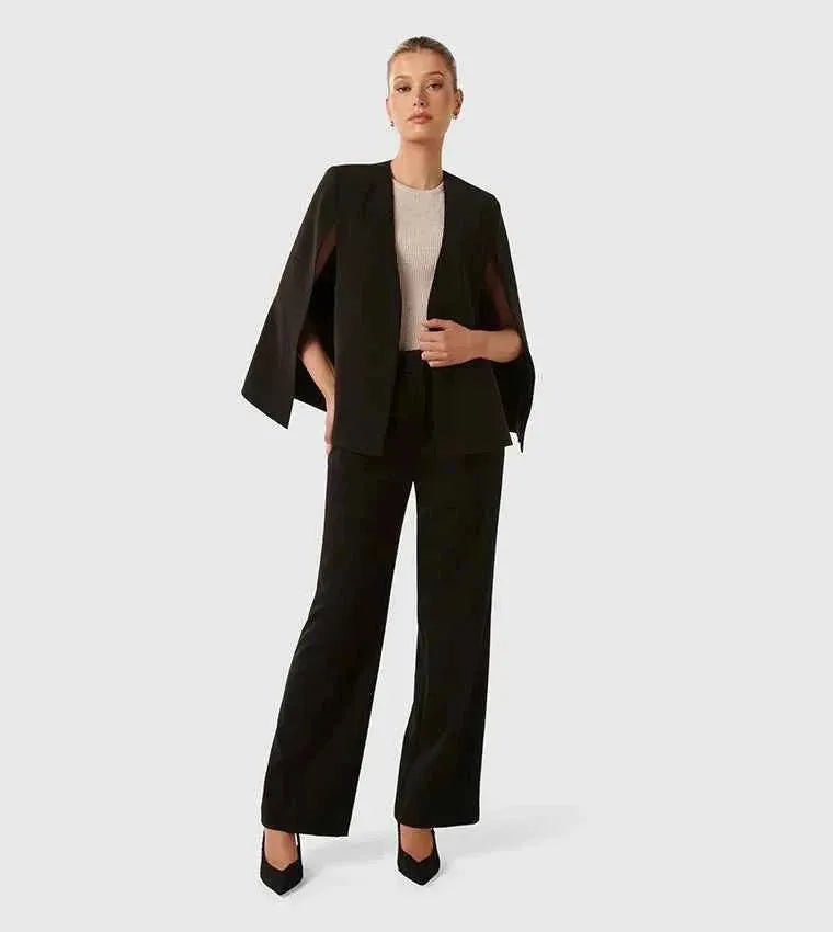 Loose Fit Cape Blazer-blazers > cape blazer-Laventaire-Laventaire