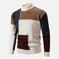 Loose Fit Colorblock Sweater-sweaters > loose fit sweater-Laventaire-Brown-S-Laventaire