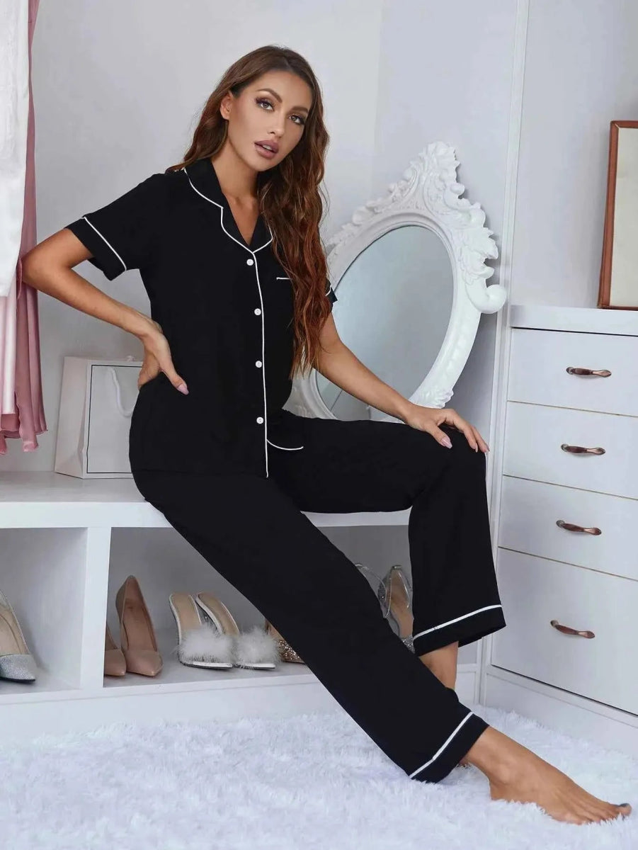 Loose Fit Pajama Set-sleepwear > pajama set-Laventaire-Laventaire