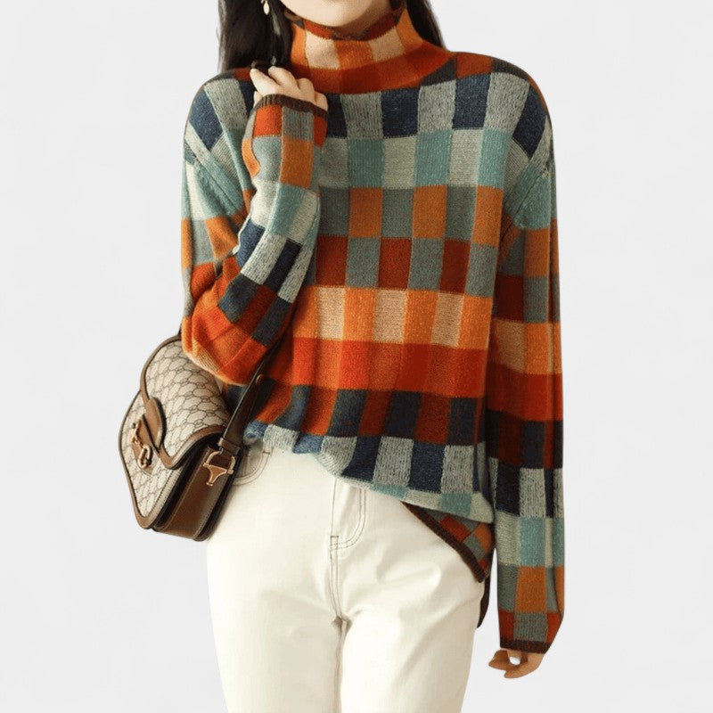 Loose Fit Turtleneck Sweater-sweaters > turtleneck sweater-Laventaire-Laventaire