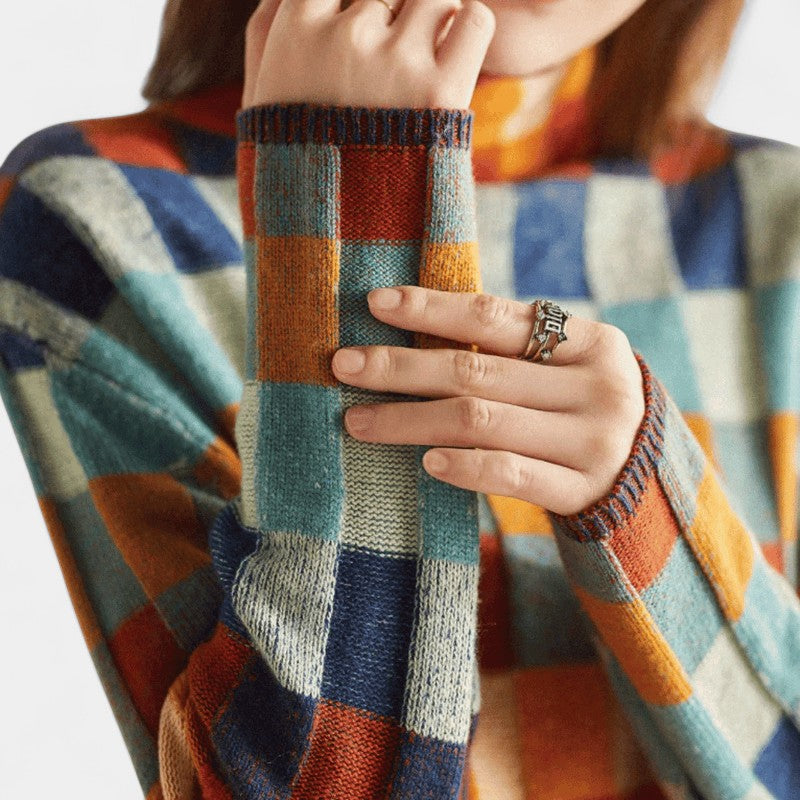 Loose Fit Turtleneck Sweater-sweaters > turtleneck sweater-Laventaire-Laventaire