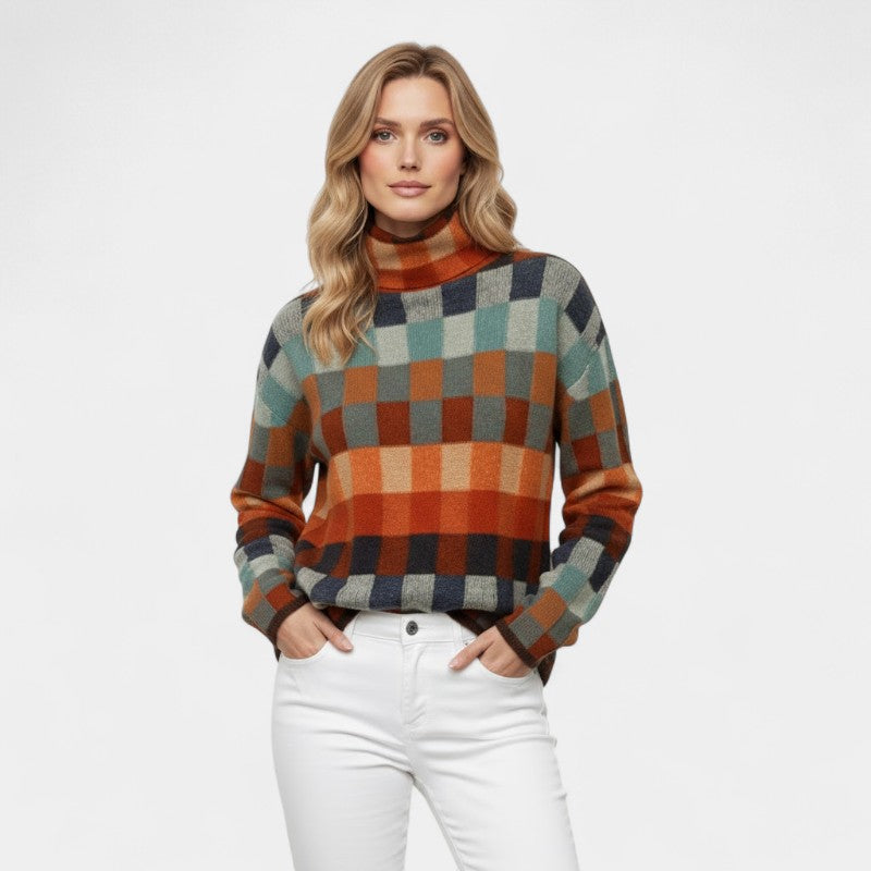 Loose Fit Turtleneck Sweater-sweaters > turtleneck sweater-Laventaire-Laventaire
