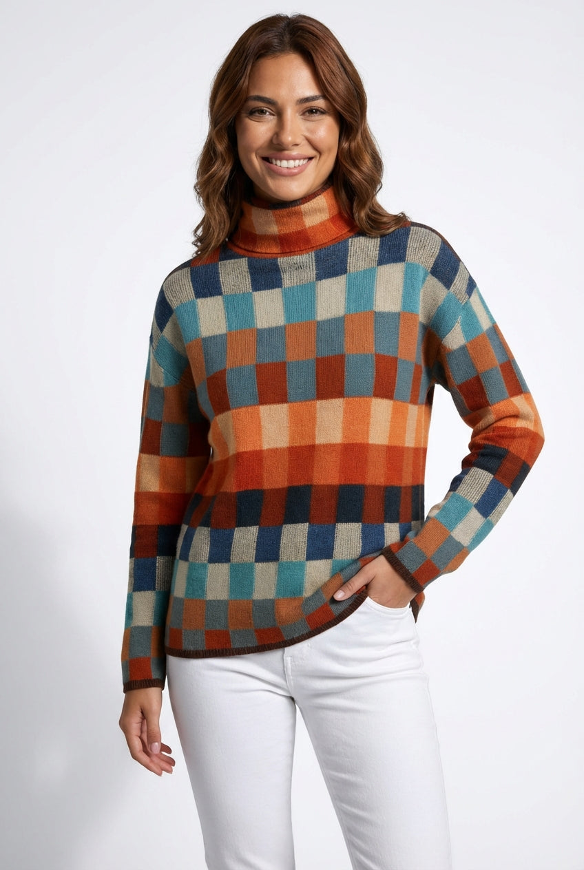 Loose Fit Turtleneck Sweater-sweaters > turtleneck sweater-Laventaire-Laventaire