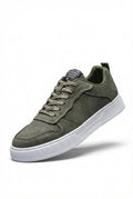 Low Top Casual Sneakers-footwear > sneakers > casual sneakers-Laventaire-Dark Olive Green-38-Laventaire