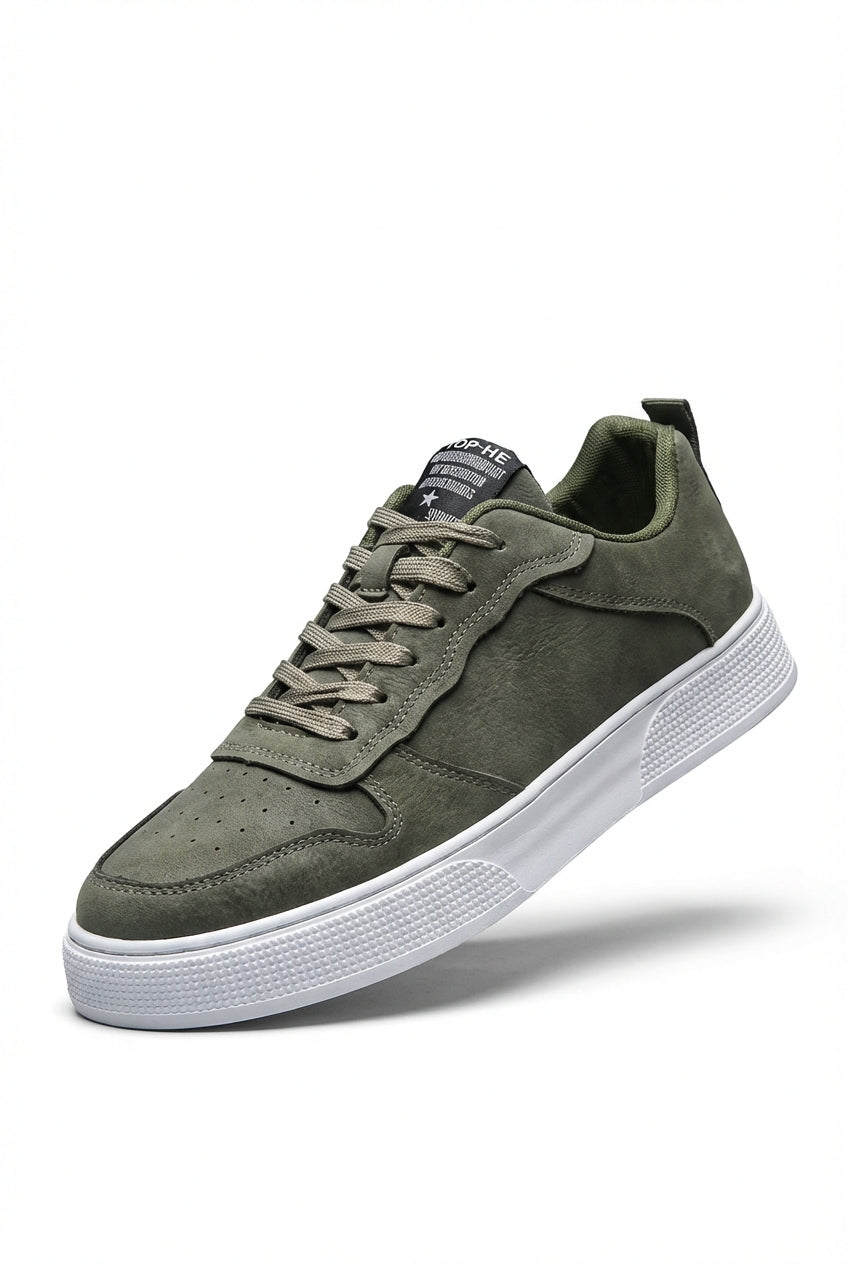 Low Top Casual Sneakers-footwear > sneakers > casual sneakers-Laventaire-Dark Olive Green-38-Laventaire
