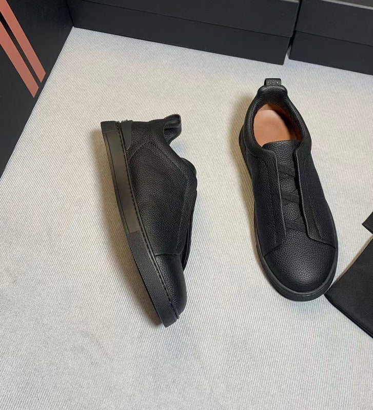 Low Top Casual Sneakers-footwear > sneakers > low top sneakers-Laventaire-Black-38-Laventaire