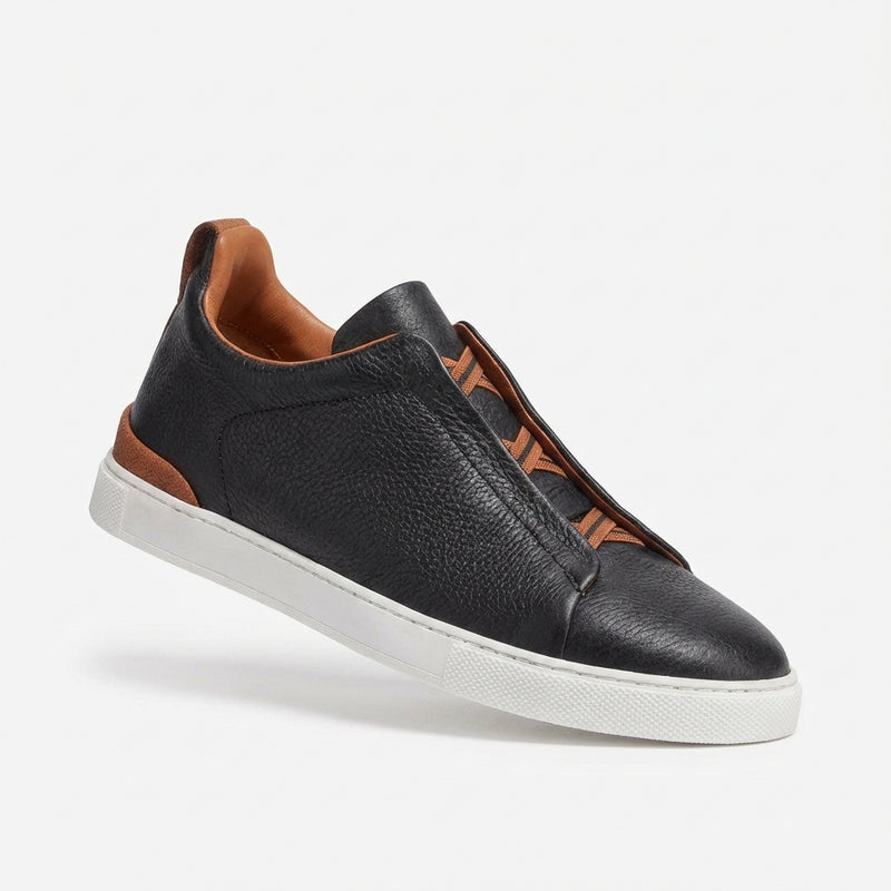 Low Top Casual Sneakers-footwear > sneakers > low top sneakers-Laventaire-Dark Brown-38-Laventaire