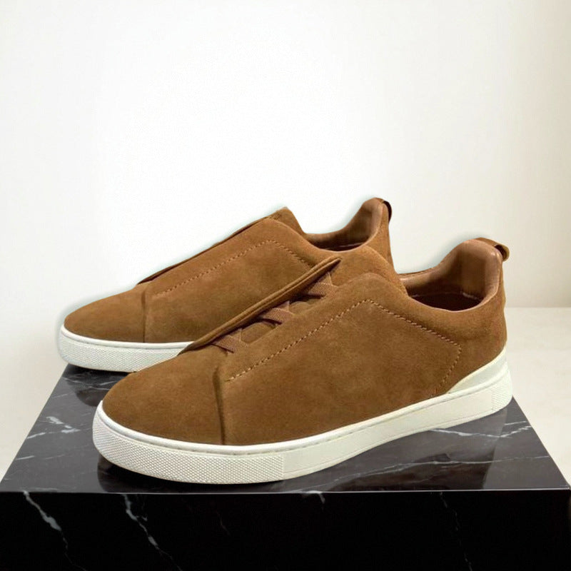Low Top Casual Sneakers-footwear > sneakers > low top sneakers-Laventaire-Light Brown-38-Laventaire