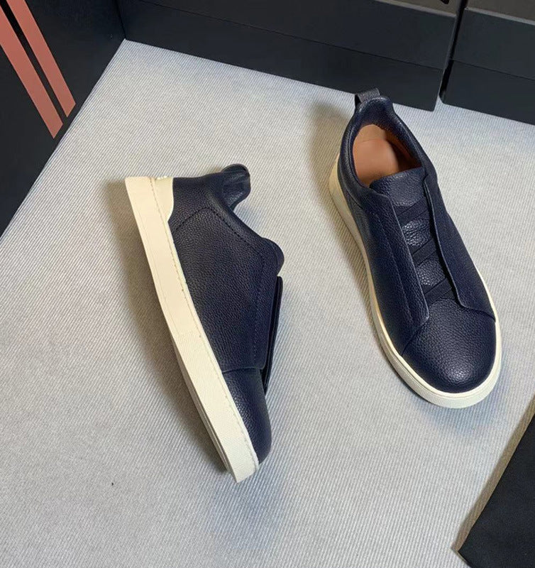 Low Top Casual Sneakers-footwear > sneakers > low top sneakers-Laventaire-Navy Blue-38-Laventaire