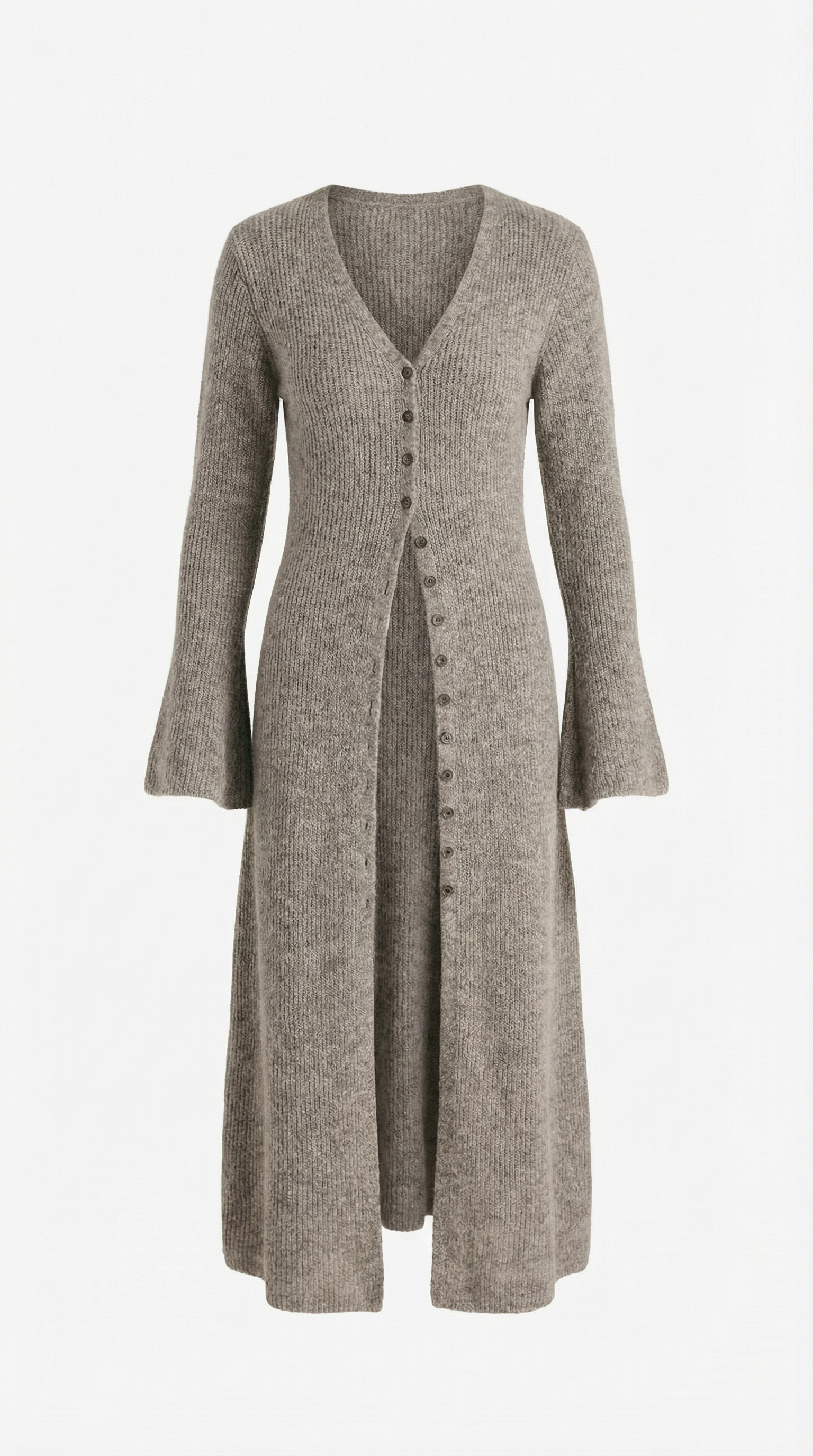 Maxi Cardigan V-Neck-cardigans > long cardigan-Laventaire-Laventaire