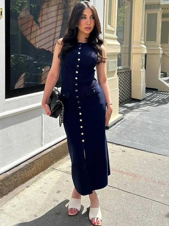 Maxi Dress Empire Waist-dresses > midi dress-Laventaire-Laventaire