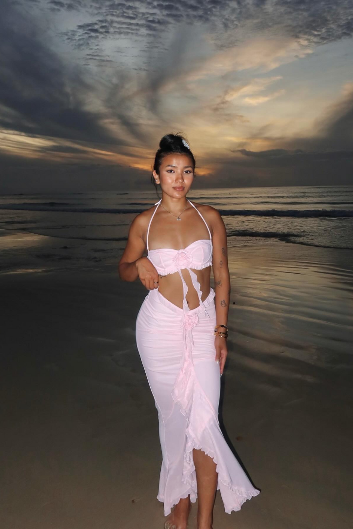 Maxi Skirt Two-Piece Set-sets > maxi skirt two-piece set-Laventaire-Laventaire