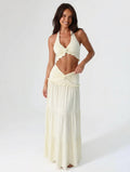Maxi Skirt Two-Piece Set-sets > two-piece set-Laventaire-Ivory-XS-Laventaire