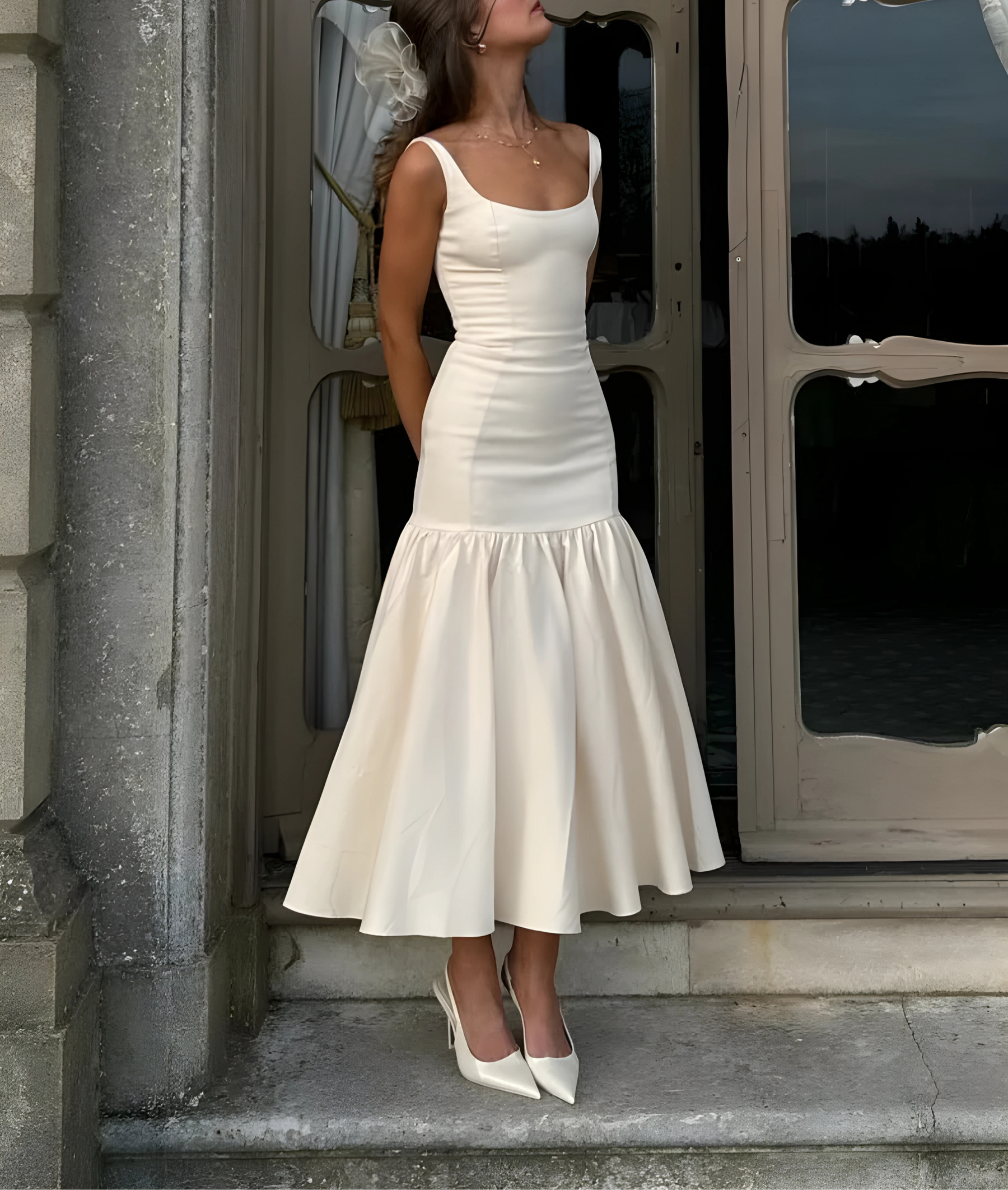 Mermaid Fit Midi Dress-dresses > midi dress > mermaid fit-Laventaire-Laventaire