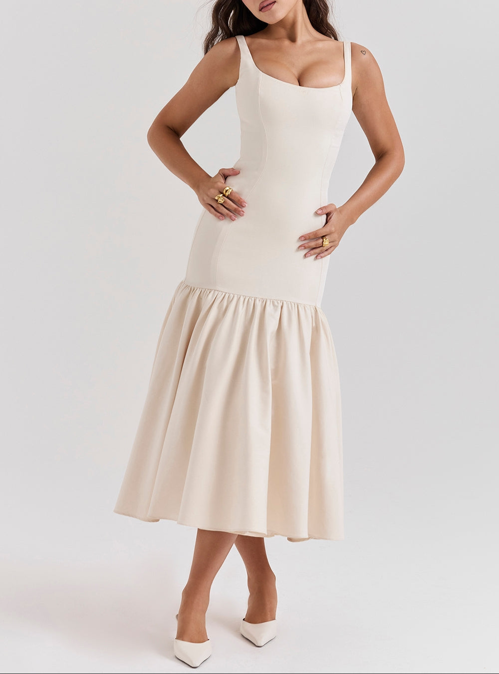 Mermaid Fit Midi Dress-dresses > midi dress > mermaid fit-Laventaire-Laventaire