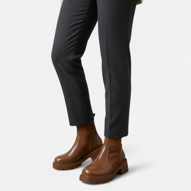 Mid Heel Ankle Boots-footwear > ankle boots-Laventaire-Laventaire
