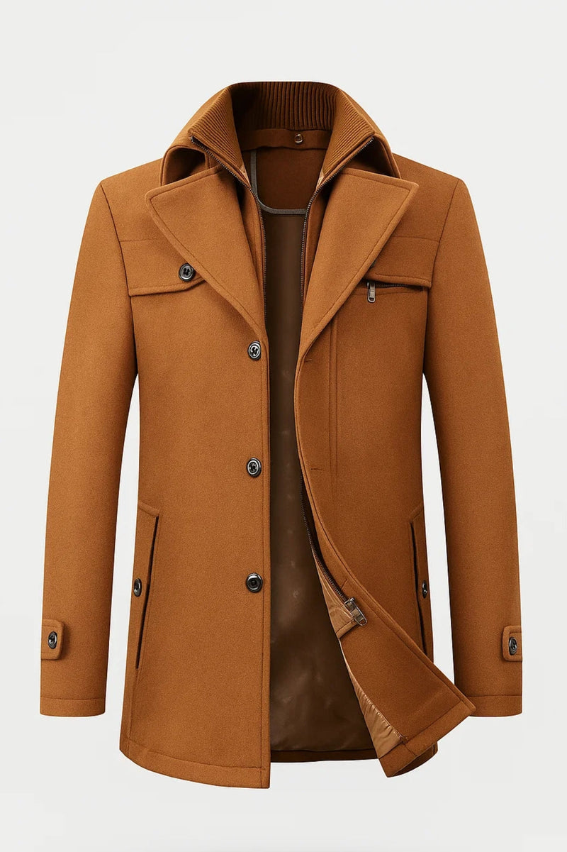 Mid-Length Tailored Coat-outerwear > coats > tailored coats-Laventaire-Laventaire