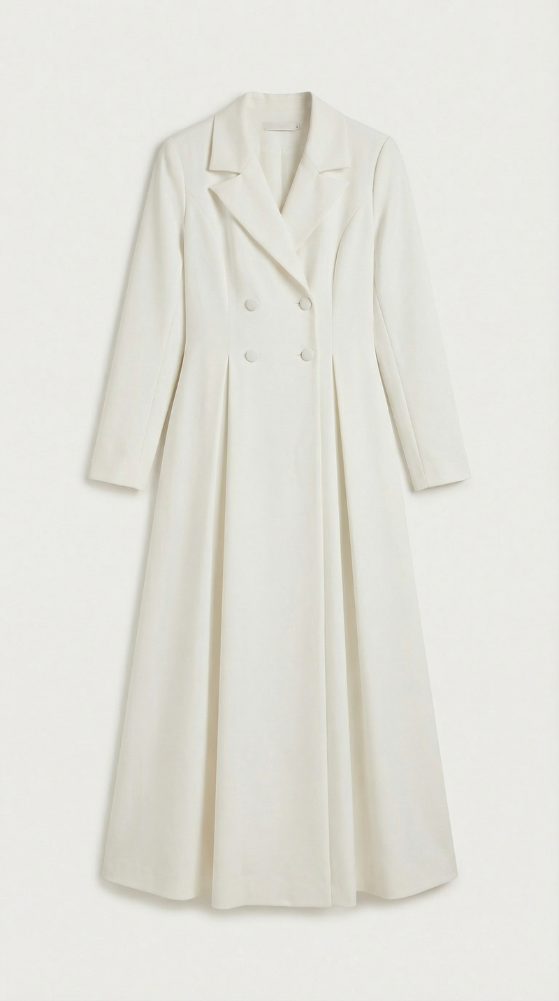 Mid-Length Trench Coat-outerwear > trench coat-Laventaire-Laventaire